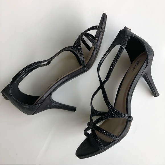 Taxi Sandals Women's Stilletto Embellished Strappy Size 10 - Picture 3 of 13